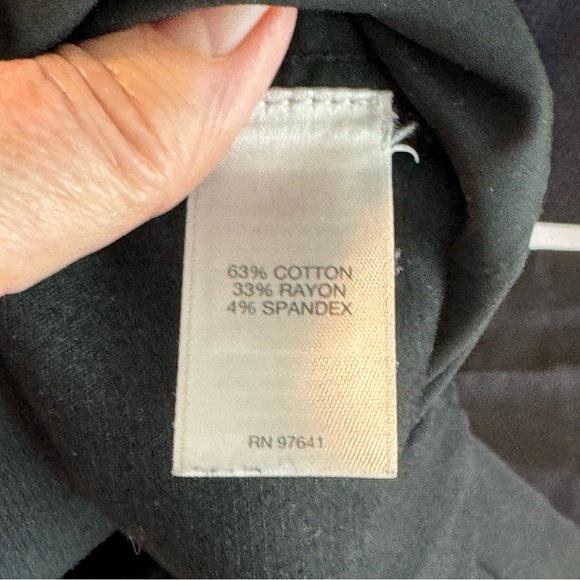 J Jill Size 8 Black Cotton/Rayon/Spandex Pull On Essential Ankle Pants w Pockets - Picture 6 of 7